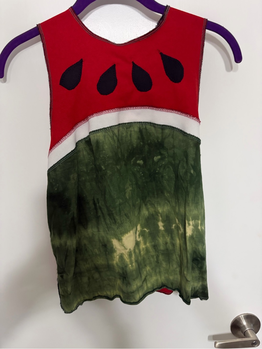 Woman’s Watermelon Print Tank Top in Red & Green